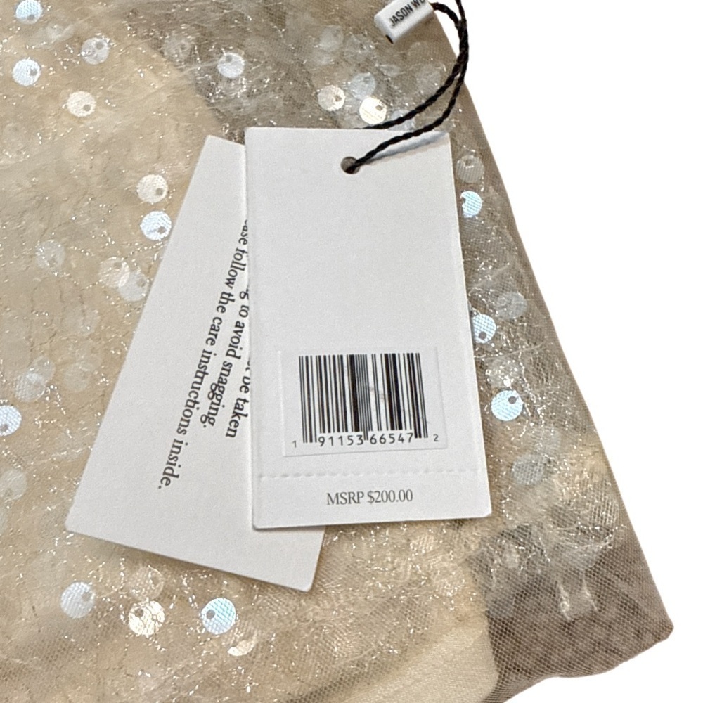 Jason Wu 3 Layer Cropped Sequin Evening Top - Picture 7 of 8